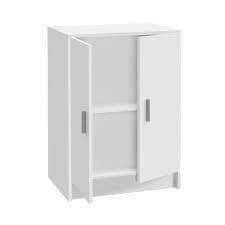 Alonso 2-Door White Universal Storage Cupboard: Modern, Compact, and Versatile - UK Luxury Furniture